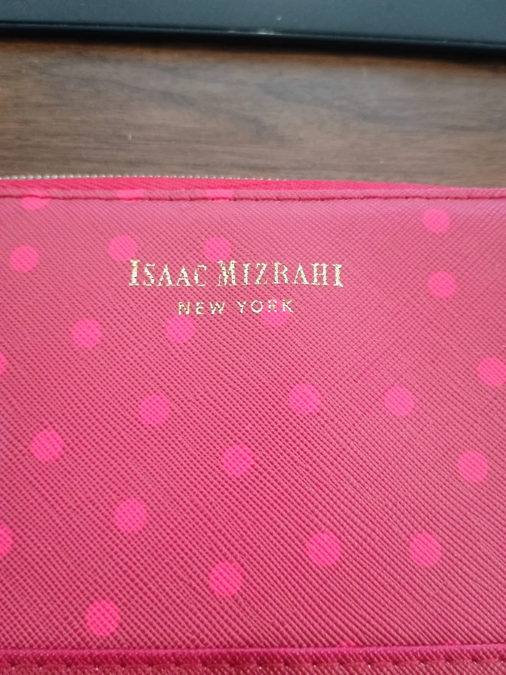 Isaac Mizrahi Pink Polka Dot Makeup Brush Case